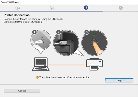 figure: Printer Connection screen